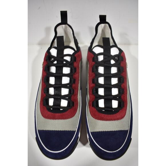 Chanel 22B Mens Gray Blue Red CC Logo Low Top Lace Up Trainer Sneaker 44 11 - Picture 6 of 10